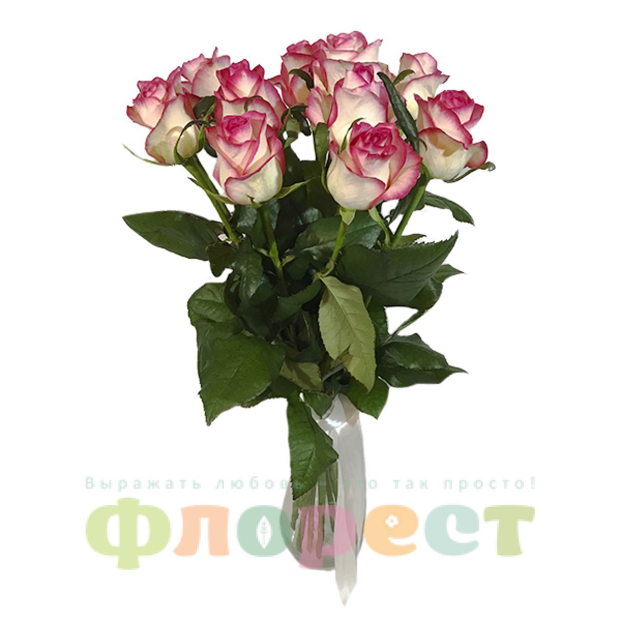 Букет из розовых роз 