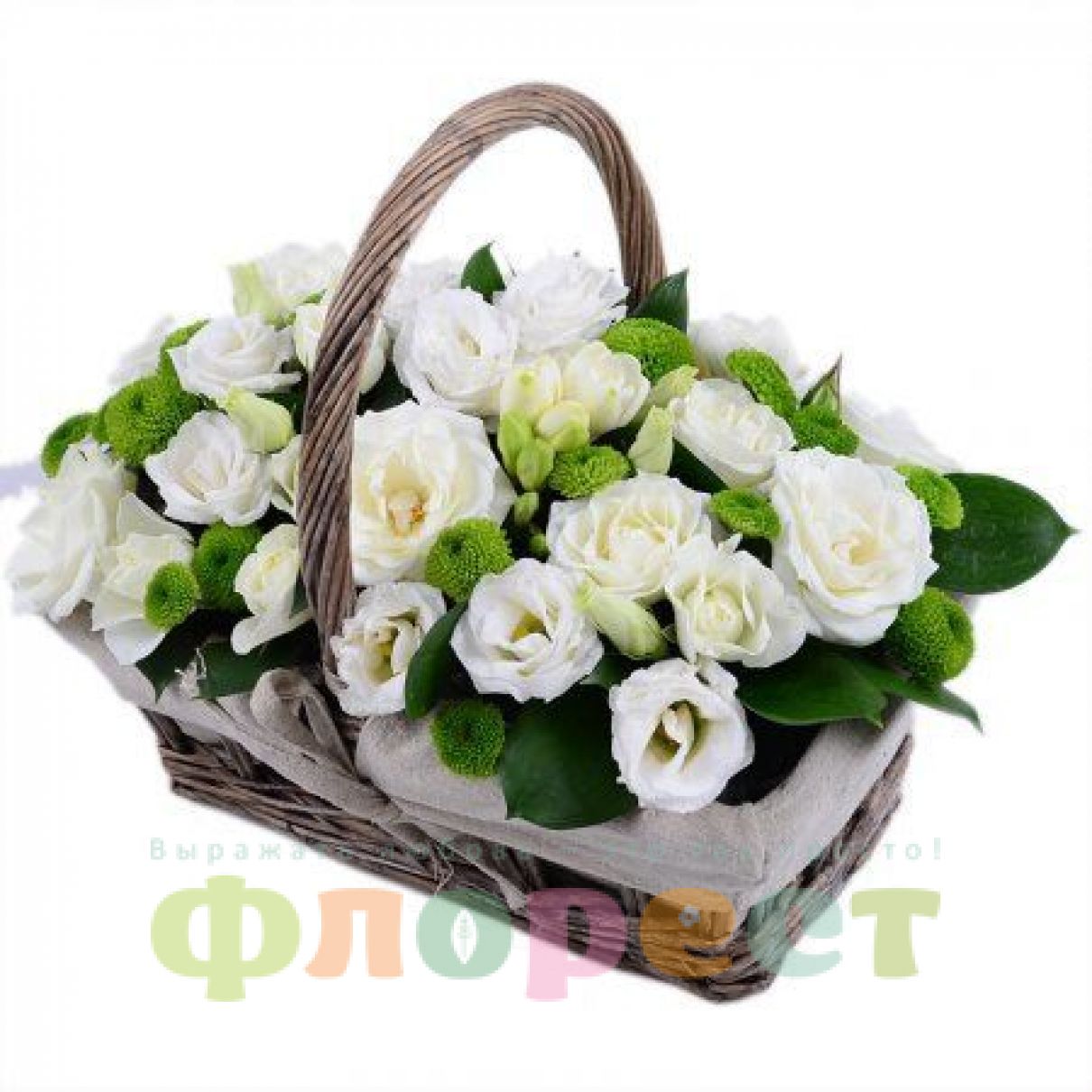 Корзина цветов "Ангел "