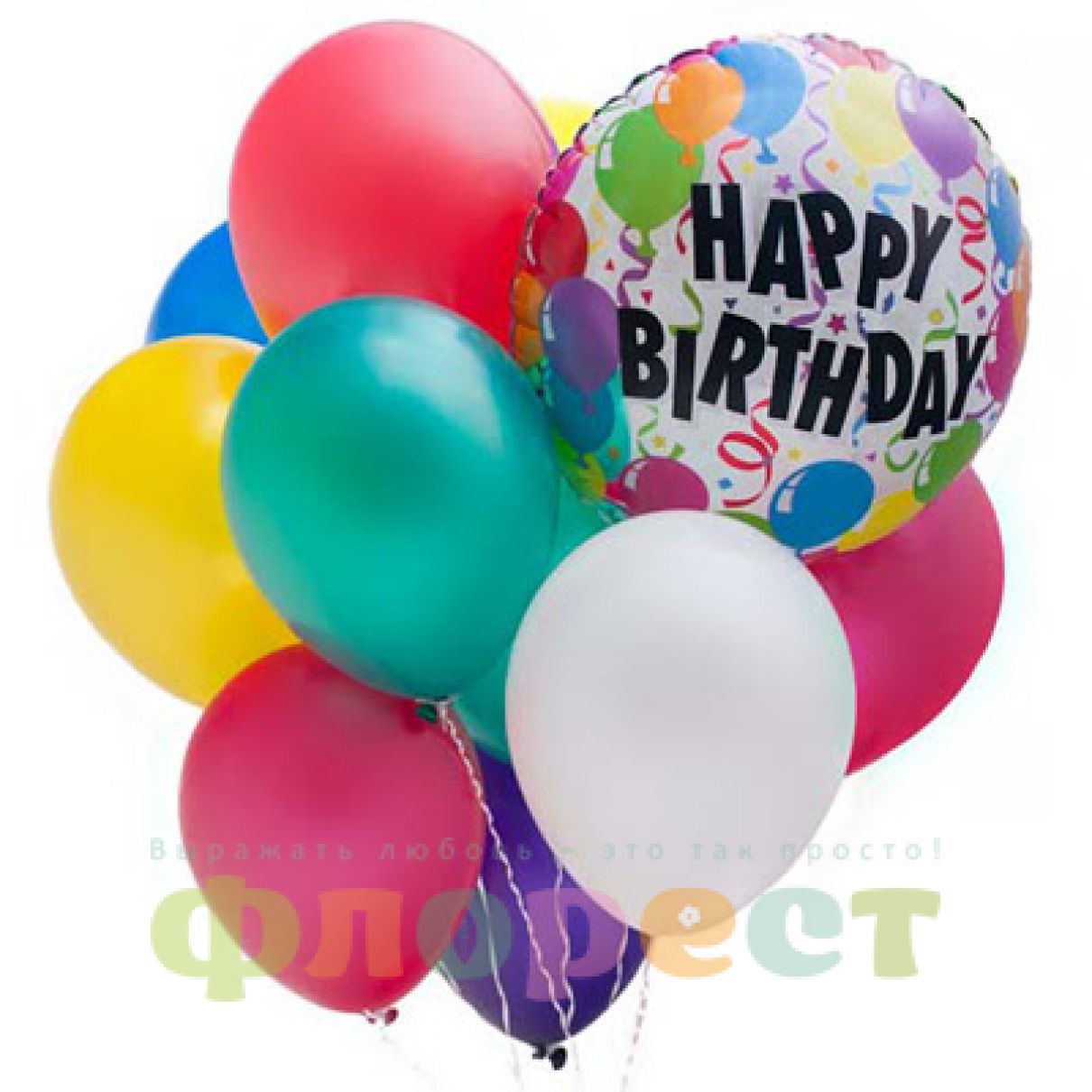 Кульки з гелієм "Happy Birthday"